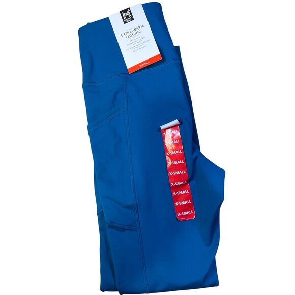 Extra Warm Blue Womens Leggings With Side Pockets X-Small - Picture 1 of 1